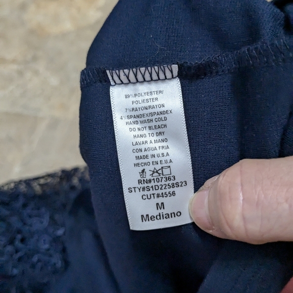 Lulu's Small Navy Blue Gorgeous Renaissance Court Lace Cocktail Mini Dress‎ - Picture 16 of 16